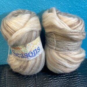 1 NWT + 1 Mary Maxim Seasons Yarn 90% Acrylic 10% Mohair Color 103 Winter
